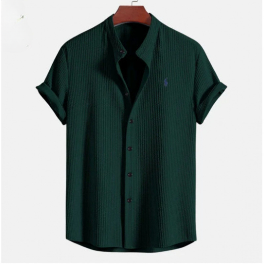 Textured Short Sleeve Button Shirt — LIQUIDATION PRICE