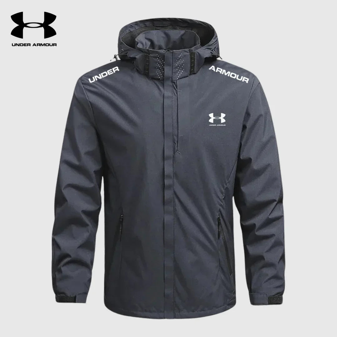 Men's High-Neck Hooded Zip Jacket