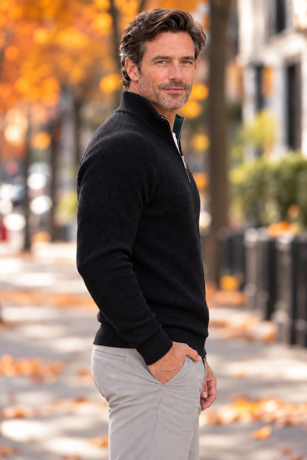 B0SS - Refined Quarter-Zip Sweater - CLEARANCE SALE