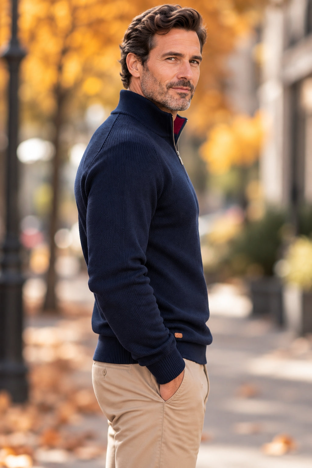 B0SS - Refined Quarter-Zip Sweater - CLEARANCE SALE