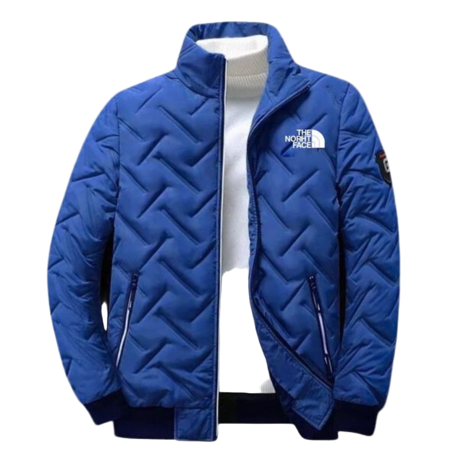 Men’s Geometric Quilted Zip-Up Jacket
